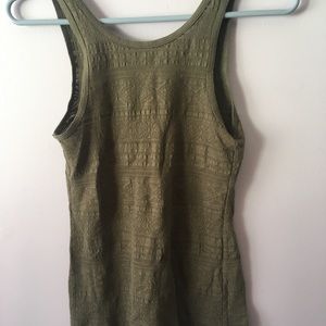 Olive green tank top